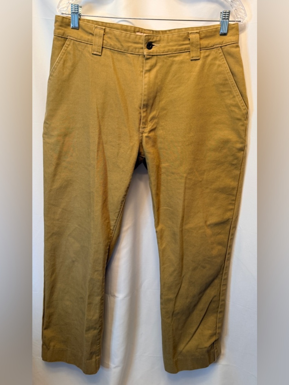 Filson Fenimore Pants Men’s 32 Khaki Twill Workwear Made USA Straight Leg Cotton